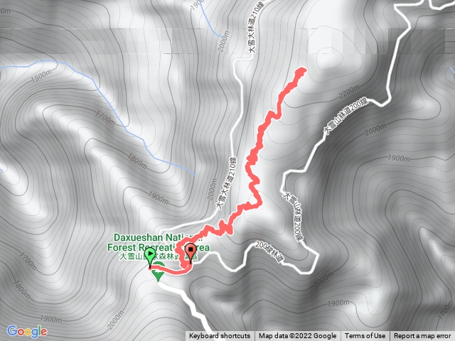 稍來小雪山步道原路折返