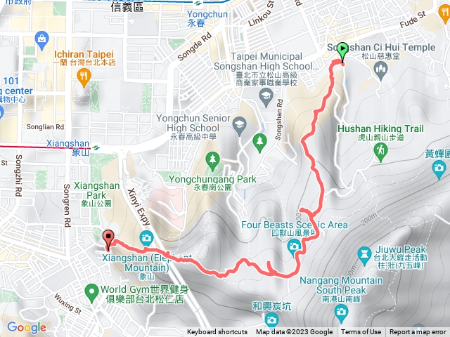 四獸山超簡單路線