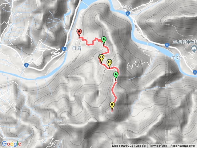 谷關七雄白毛山