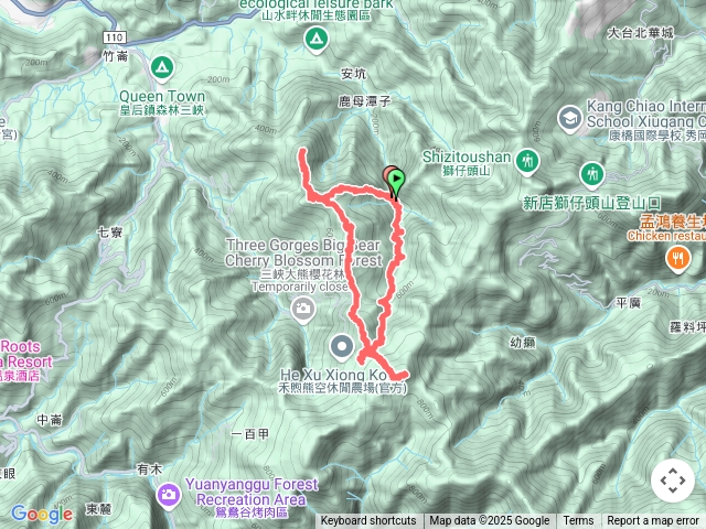 2022-01-02 三峽建安路底～竹坑山～熊空茶園林道～竹崙山～雙港仔山O繞預覽圖