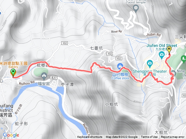 瑞柑國小站-九份福山宮-九份天公廟