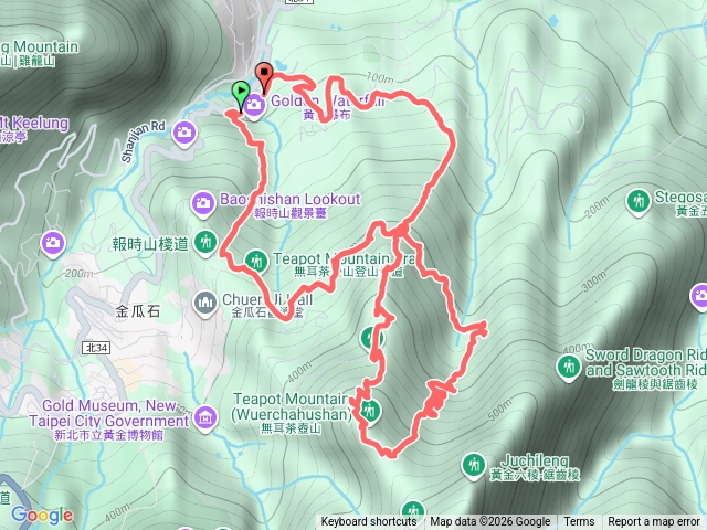 煙囪稜黃金瀑布8字預覽圖