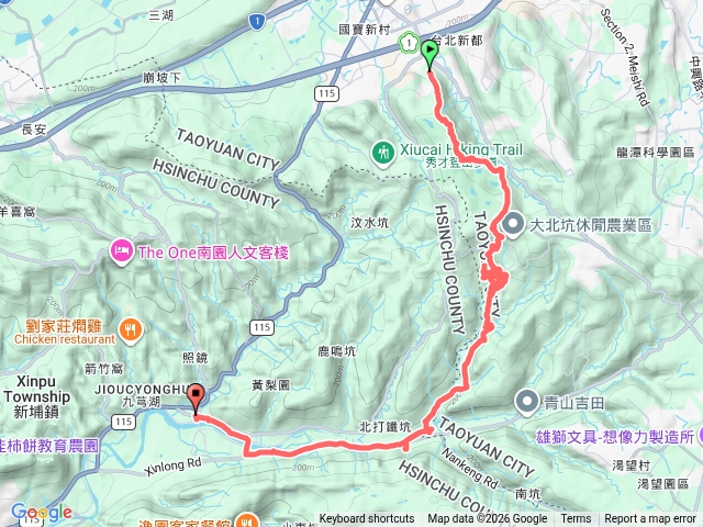 楊梅福人步道-大北坑農業園區-新埔鎮照門（因時間關係未至附近蓮華飛龍步道）預覽圖
