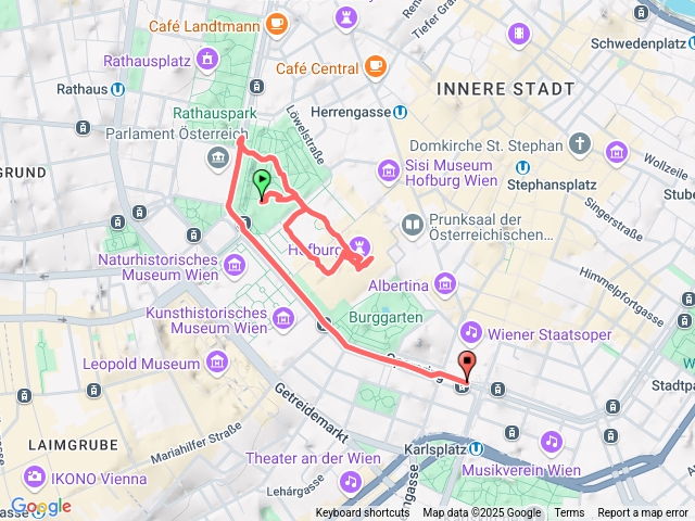 維也納市政廣場晨間散步