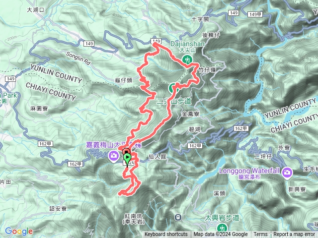 紅南坑山、大巃頂山、大尖山、二尖山、馬鞍山、梨子腳山、太平山(梅山越野2024)預覽圖