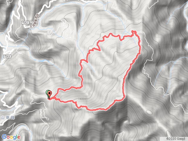 油羅山第一登山口上、第三登山口下