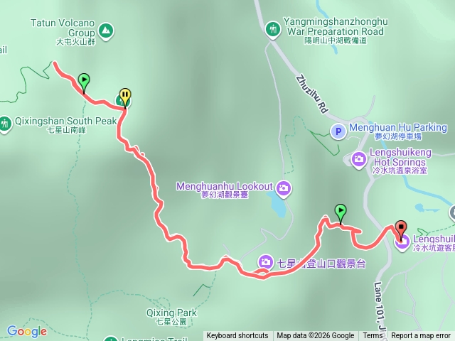 七星山冷水坑來回預覽圖