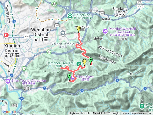 銀河洞越嶺古道瓦厝支線樟湖步道大成殿步道