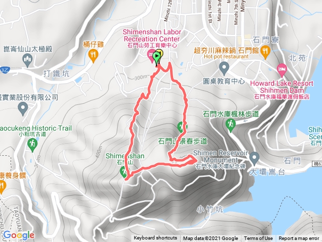 勞工育樂中心-景春步道-太平山-石門山-勞工育樂中心