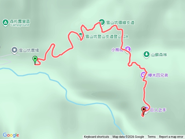 雪山坑登山步道-巨人之手