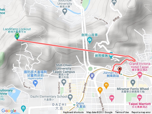 老地方到劍南路捷運站