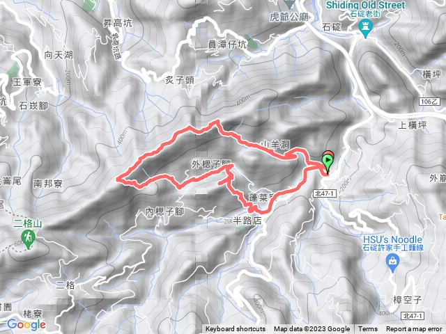 烏塗窟聚福宮-內楒腳山-聖家山莊-筆架連峰-炙子山O型