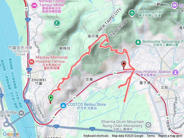 20251123北藝大-市406-光武山南峰都計215-光武山規量隊1-忠義山北市12-嗄嘮別山三角點1102-吳仔厝-稻香山都計128,T428-市402-精幹366未竟-鑛448未竟-北投新興公園預覽圖