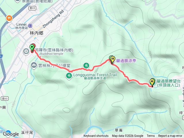 龍過脈森林步道-開復廟鐵管坑入口-坪頂龍過脈涼亭-原路去原路回預覽圖