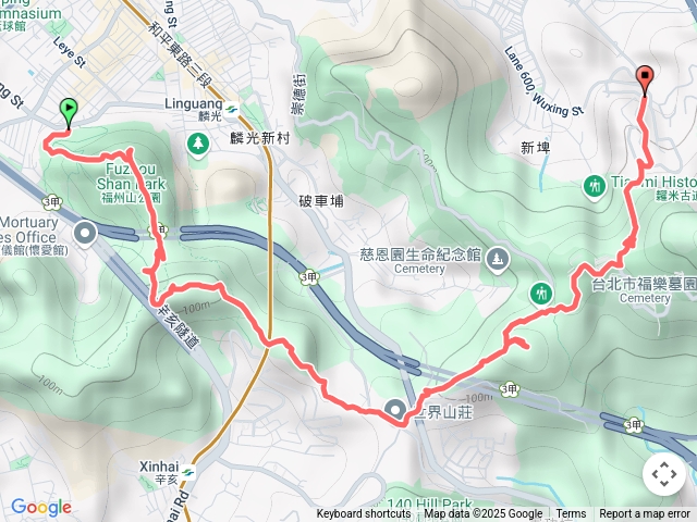 福州山公園中埔山東峰軍功山土地公嶺糶米古道
