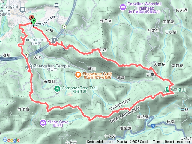 指南宮猴山岳二格鵝角格彰湖步道