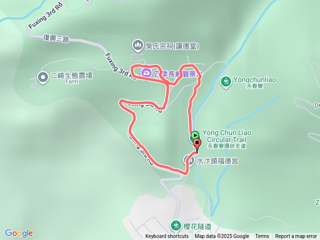 臺北北投上清宮步道環走預覽圖