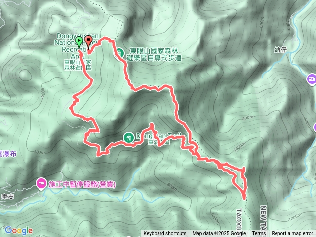 乙巳年夏季初訪[東眼山]國家森林遊樂區經東滿步道上[拉卡山]繞O型