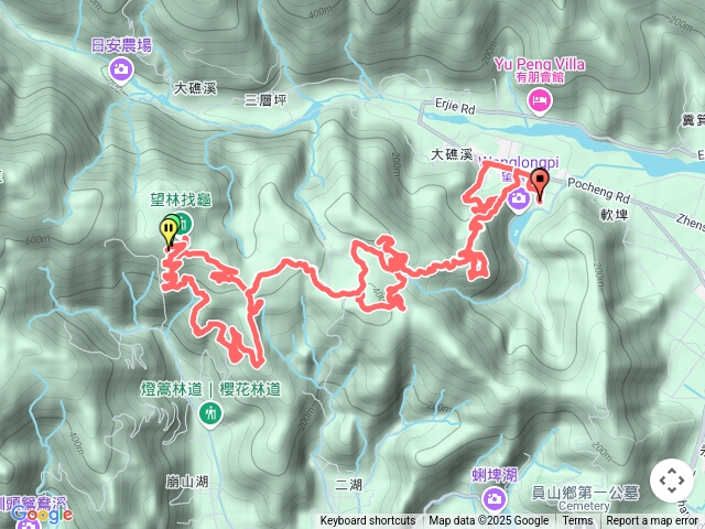 2024-03-09 望龍埤-挑夫步道-大湖山-望林找龜-燈篙林道終點展望台-肖楠步道-望龍埤石碑