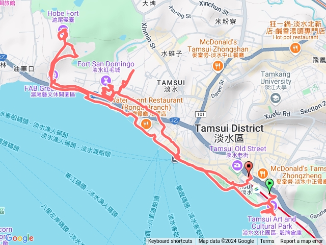 2024-12-09 淡水古蹟半日遊─捷運淡水站→淡水文化園區→淡水第一漁港→滬尾砲台→和平公園→紅毛城→真理大學(牛津學堂)→淡水街長故居→淡水藝術工坊