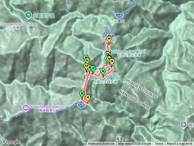 合歡東峰.合歡尖山.石門山.合歡主峰.合歡南峰預覽圖