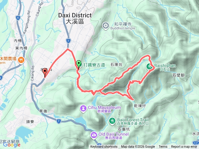 打鐵寮停車場 石厝坑山白石山 下石壁 東興橋