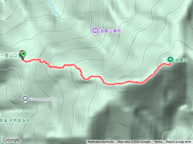 油羅山-登山口1來回預覽圖