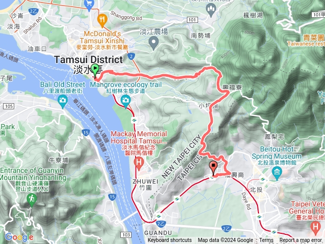 淡水鄧公路腳踏車路線