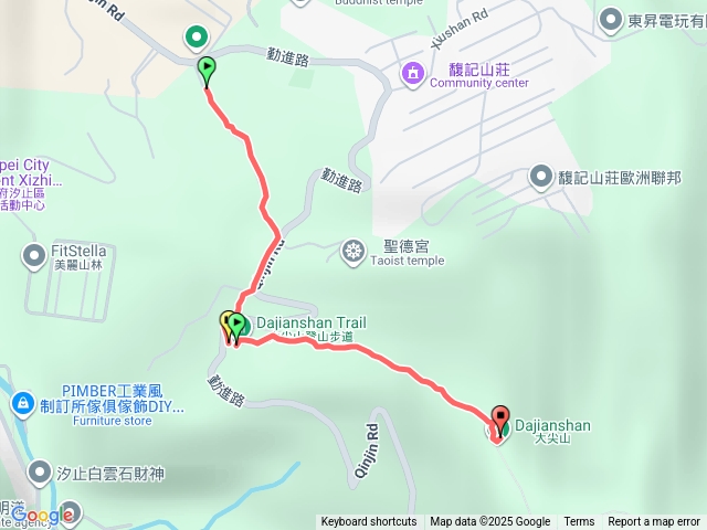 秀德宮→汐止天秀宮→大尖山預覽圖