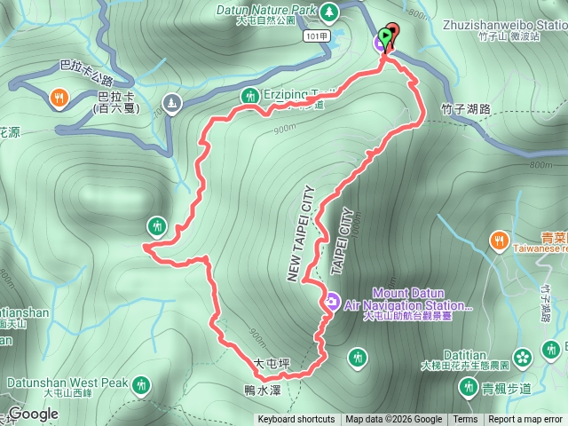 二仔坪至大屯山主峰