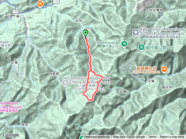 鹿母潭-竹坑山-竹坑山北峰P型