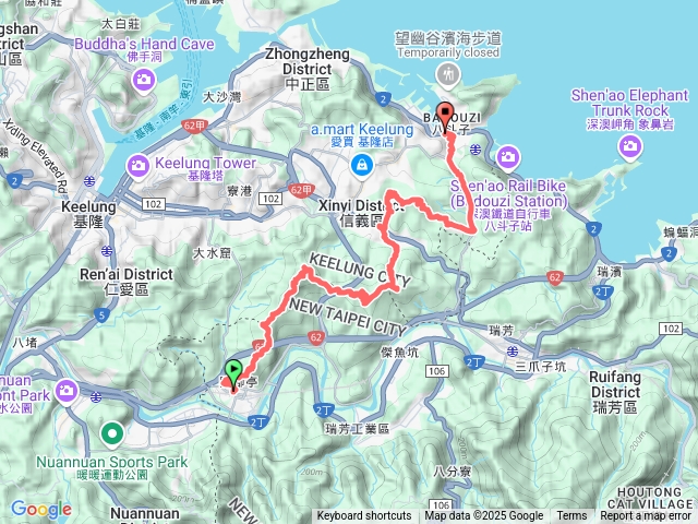 四八縱走（四腳亭-八斗子，沒走深澳山）