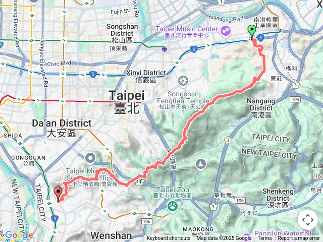 南港山大縱走（南港車站到萬隆，共16個山頭）