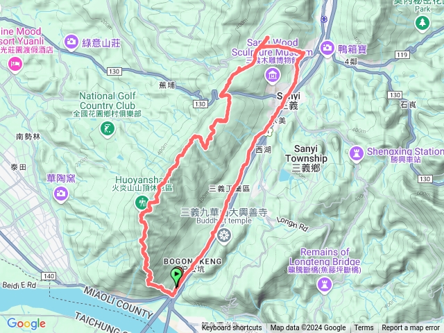 火炎山、慈濟山、三義山縱走預覽圖