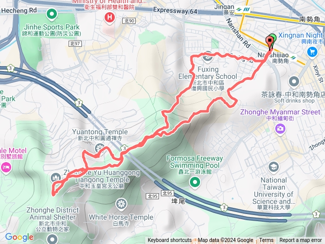 2024-11-06南勢角站-國旗嶺-圓通禪寺-玉皇宮-樂天宮下山