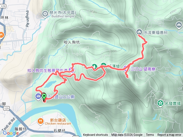 三汀山、埤頭山、觀雲嶺、福德祠預覽圖