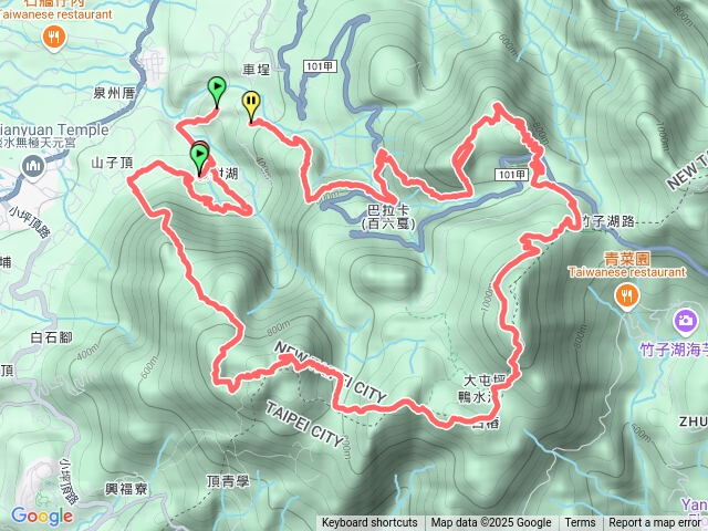 山仔嶺步道上大屯群峰、菜公坑山、巴拉卡山，18彎古道、水管道、腳頭肤崙步道回。預覽圖