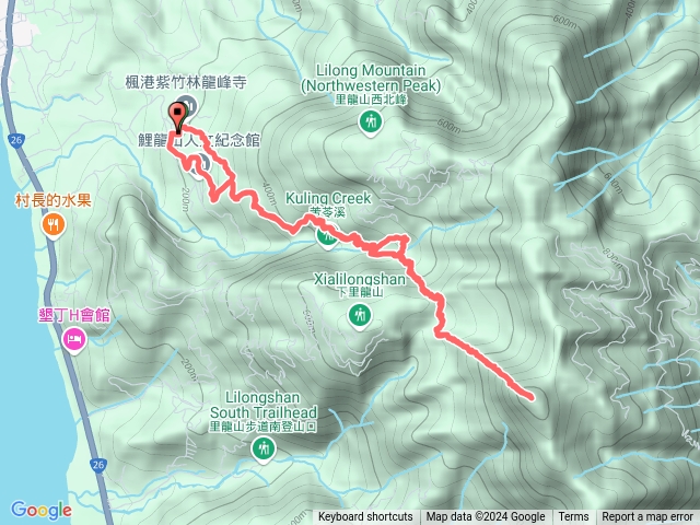 里龍山龍峰寺北登山口