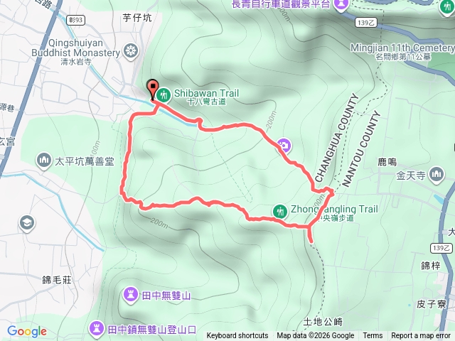 中央嶺步道18彎古道