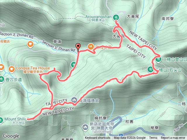 2026 10 04 貓空圓山東北峰~貓空圓山~貓空尖~南邦寮山~南邦寮山東峰~二格山~阿柔洋山