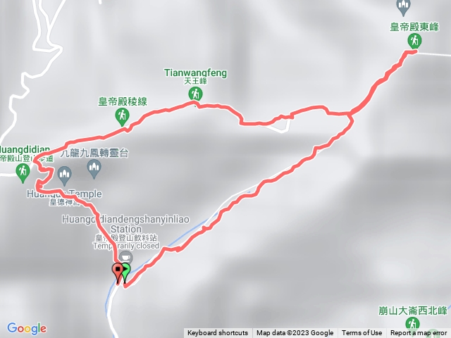 皇帝殿 小粗坑 東峰 天王峰 環狀
