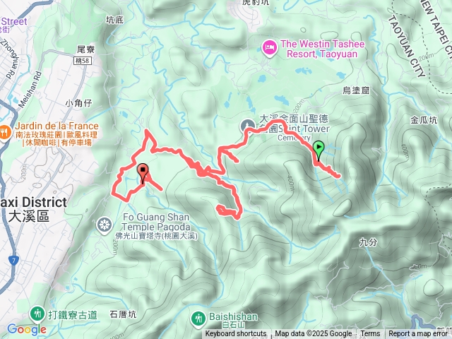2025-10-13 大溪金面山週圍撿基點 金面山北 金山面山西 茄苳坑山 茄苳坑西 茄苳坑西の北