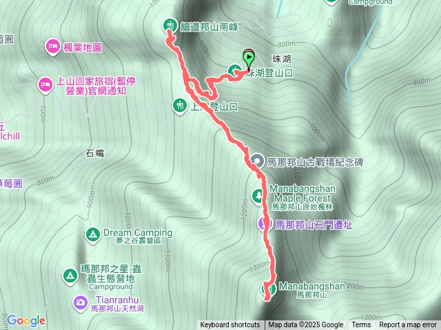 馬那邦山，珠湖登山口預覽圖