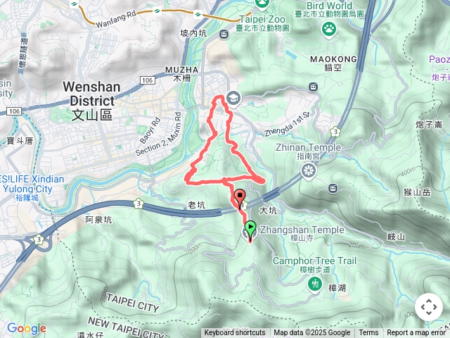 台北市文山樟山寺政大後山來回