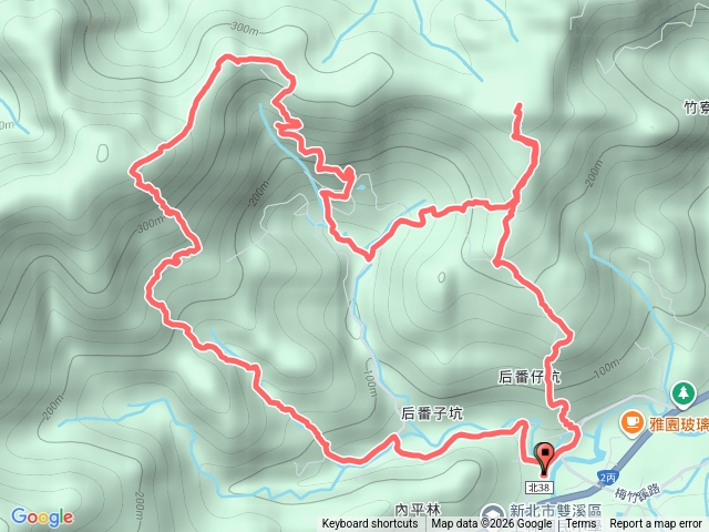 番子坑站-艋舺崙古道-新路尾山-大平林山-簡家、郭家古厝-后番子坑古道O形