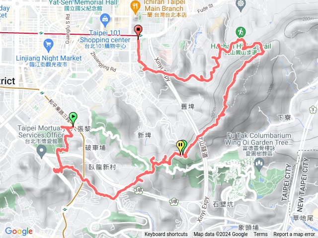 台北大縱走第6後轉四獸山，麟光站起象山站結束預覽圖