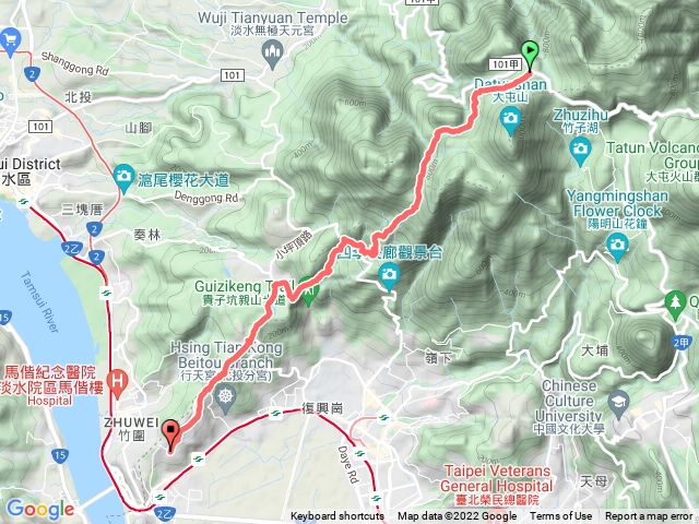 2021年臺北大縱走：尋寶任務臺北大縱走第一段：關渡至二子坪202203131438