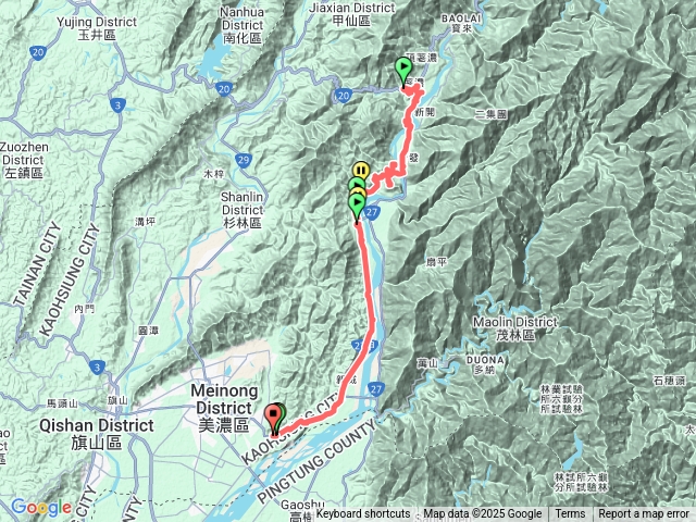荖濃山+西峰+下荖濃+水東過+獅頭+獅頭山+六龜陸檢+總督府+通克田+二坡子