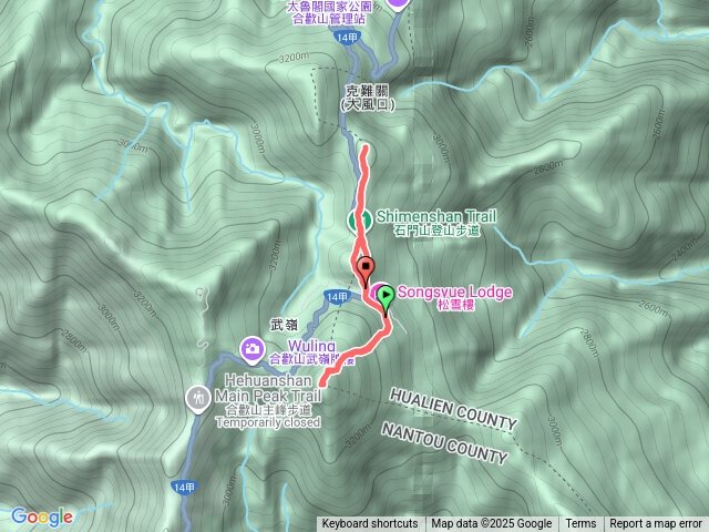 合歡山東峰、尖山、石門山