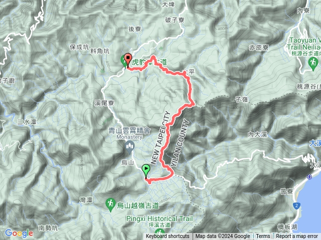 三分二山、橫山、630鞍、地居主、大平山山腰古道、樓仔厝古道、虎豹潭預覽圖